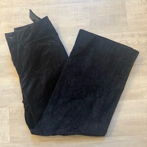 GUC Anthropologie Maeve Colette Wide Leg Cropped Pants- Black Velvet